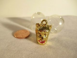 Vintage Gold Metallic Universal Monster Wolfman Gumball Charm/pencil Topper 1960