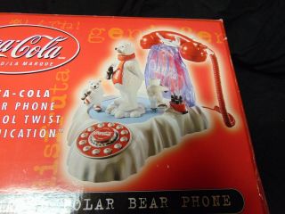 Coca Cola Animated Polar Bear Phone Iceberg Lights Up moves 3