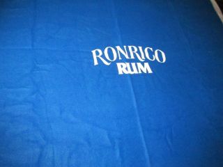 vintage RONRICO RUM FARIBO wool blanket blue travel car picnic couch throw EC 4