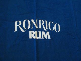 vintage RONRICO RUM FARIBO wool blanket blue travel car picnic couch throw EC 5