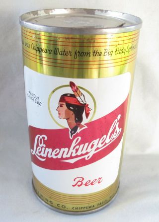 Vtg Leinenkugels 12 Oz Flat Top Beer Can - Chippewa Falls,  Wis