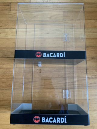 Bacardi Display Case Collectible Man Cave Decor