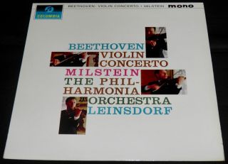 Columbia 33cx 1863 Beethoven Violin Concerto In D Mono 1st Pr Red Semi Milstein