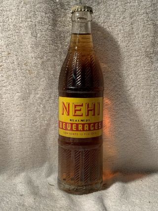 Full 12oz Nehi Ginger Ale Acl Soda Bottle Salisbury,  Albemarle,  Hickory,  N.  C.