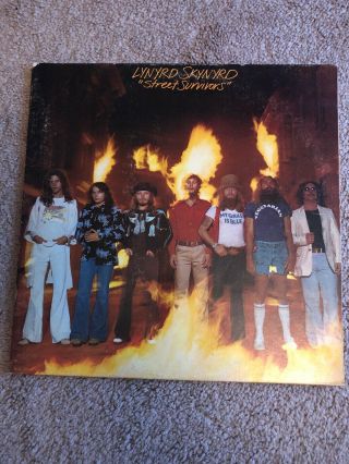 Lynyrd Skynyrd Vinyl Lp Street Survivors Flame Fire Rare Cover Pressing