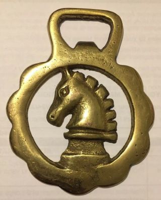Old Vtg Collectible Brass Horse Head And Neck Animal Beer Bottle Opener