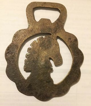 Old Vtg Collectible Brass Horse Head And Neck Animal Beer Bottle Opener 2