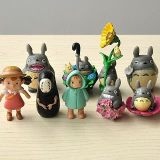 Anime My Neighbor Totoro Spirited Away Mini Figures 9 Piece Set