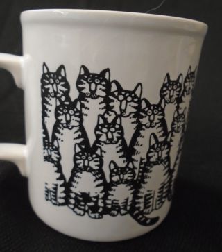 Vintage 80s Kliban Cat Mug Kiln Craft England