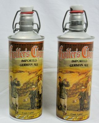 2 - Golfers Choice Beer Can Imported German Ale Swing Top Pint Limited Edition 1
