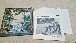 J.  R.  R.  Tolkien The Hobbit Argo Records Vinyl 4 Lp Nicol Williamson Fantasy Box