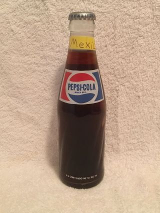 Full 192ml Pepsi - Cola Acl Soda Bottle From Mexico