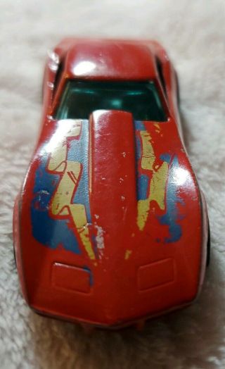 Hot Wheels Red Line 1975 Corvette Stingray,  Red,  Flying Colors,  Hong Kong Base