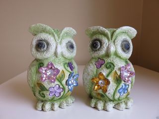 2 Owls Figurine Resin 5.  5 In.  Wise Old Owls Statues Home Decor Hooters Figurines
