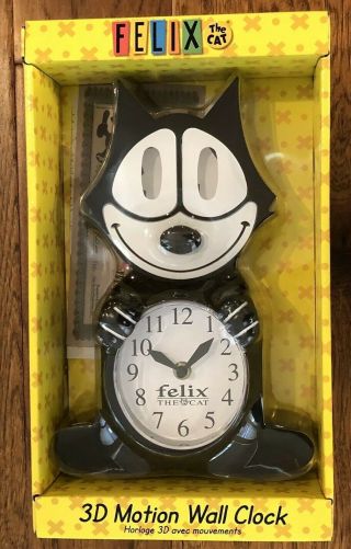 Felix The Cat 3d Motion Wall Clock - - W/certificate Of Authenticity