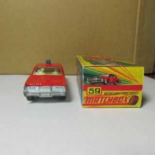 OLD DIECAST LESNEY MATCHBOX SUPERFAST 59 FIRE CHIEF CAR ENGLAND 2