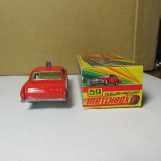 OLD DIECAST LESNEY MATCHBOX SUPERFAST 59 FIRE CHIEF CAR ENGLAND 4