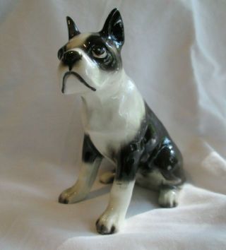 Boston Terrier Figurine Japan Vintage 50 