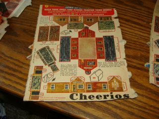 Vintage 1948 Lone Ranger Frontier Town 8 Cheerios Box Punch Out