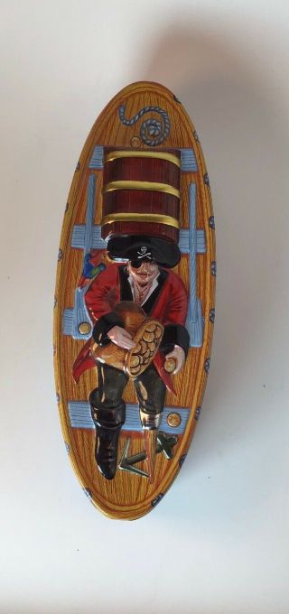 Vintage Trader Joe’s Collectors Tin Pirate Cookie “boatload Of Cookies” Rare