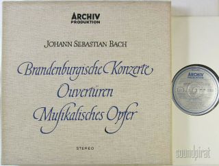 Richter Bach Overtures Offering Brandenburg C.  Archiv Ed.  1 Stereo Skl 122/126 Nm