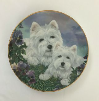 Danbury Beloved Westies Porcelain Plate 