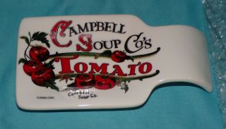 Vintage 2000 Campbell ' s Soup Kids Porcelain Spoon Rest Bright Red Tomatoes 2