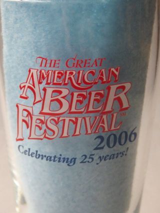 Brewers Association Great American Beer Fest Taster Glass 2006 Denver Colorado 2