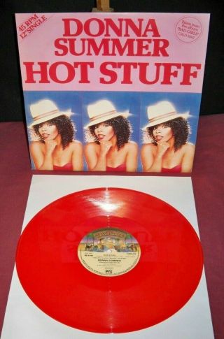 Donna Summer Hot Stuff - 12 " Red Coloured Vinyl,  Casablanca Canl151 Uk 1979 - Ex