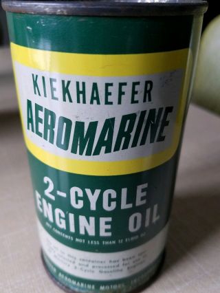 Vintage Kiekhaefer Aeromarine 2 Cycle Engine Oil
