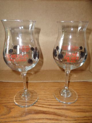 2 - Bacardi Black Dirty Colada - Rum Fingerprints Wine Glasses