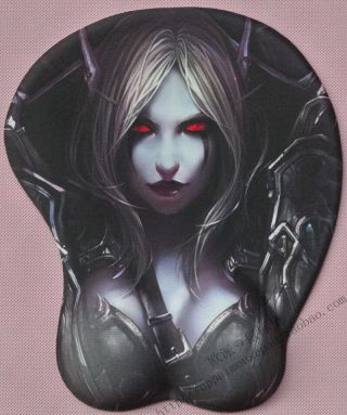 Game Wow World Of Warcraft Sylvanas Windrunner Computer 3d Big Bust Mouse Pad