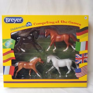 Breyer Stablemates Four Horse Set Competing At The Games Factory Figures