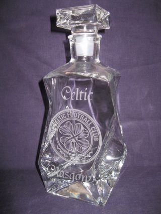 Celtic Glasgow Glass Decanter.