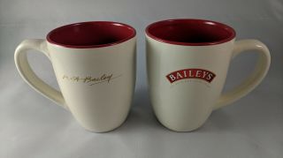 Baileys Irish Cream Signature Edition Vintage Collectible Coffee Mugs (set Of 2)