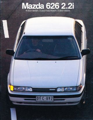 1989 Mazda 626 Australia Sales Brochure Book Estate