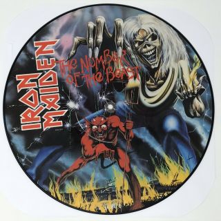 Iron Maiden The Number Of The Beast Picture Disc Vinyl Record 1982 Seax - 12215
