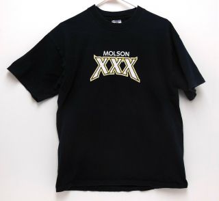 Official Vintage Molson Brewery Xxx Canada Beer Shirt Adult L Rare Fast