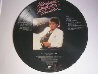 MICHAEL JACKSON Thriller picture disc UK LP 1983 ex, 2