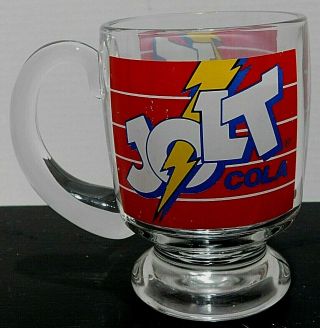 Vintage Jolt Cola 16oz Glass Mugs - Set Of 4