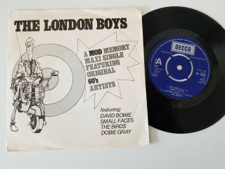 Uk Decca Ep The London Boys - David Bowie / Small Faces / The Birds / Dobie Gray