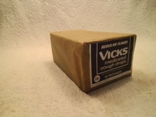 1960s Vintage 15 Cents Case Of 40 Vicks Medicated Cough Drops