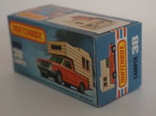 1970s Matchbox Red/White Camper Number 38 MIB AA22 7