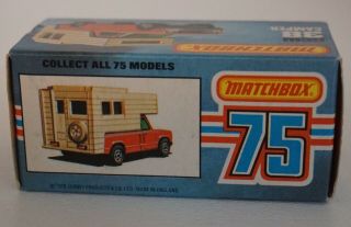 1970s Matchbox Red/White Camper Number 38 MIB AA22 8
