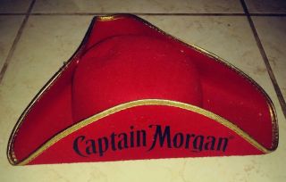Captain Morgan Rum Promo Pirate Red Hat Rare