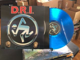 D.  R.  I.  Dirty Rotten Imbeciles Crossover Blue Lp Record Rare