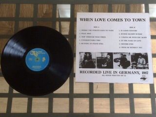 U2: When Love Comes To Town - Live In Germany 1987 - Limited Edition Lp Vinyl