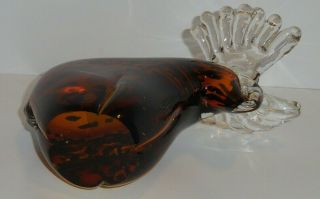 Hand Crafted Amber Glass Moose Figurine Art Glass 6