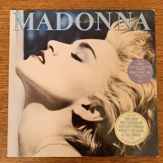 Madonna True Blue Vinyl Lp Plus Giant Tour Poster 1986 Record 1980s Pop