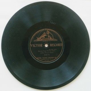 Arthur Pryors Band Slavery Days March 78 Rpm 8 " Single Sided 1907 Victor Record